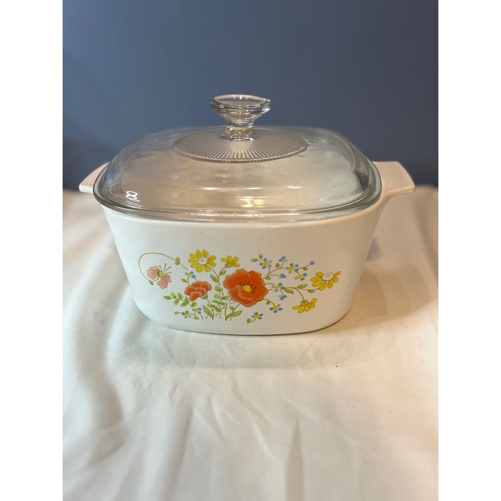 Vintage CorningWare Spice O' Life 3 Quart Casserole Dish A-3-B with Glass Lid
